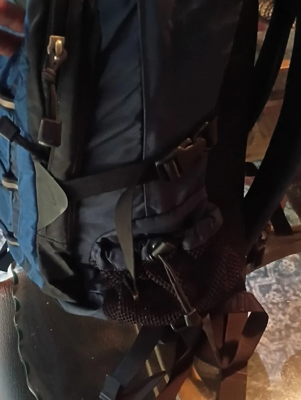 The North Face Unisex Blue Daypack with Bungee Front